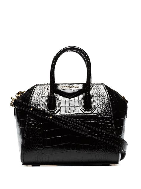 givenchy black croc mini antigona bag|Givenchy antigona small sale.